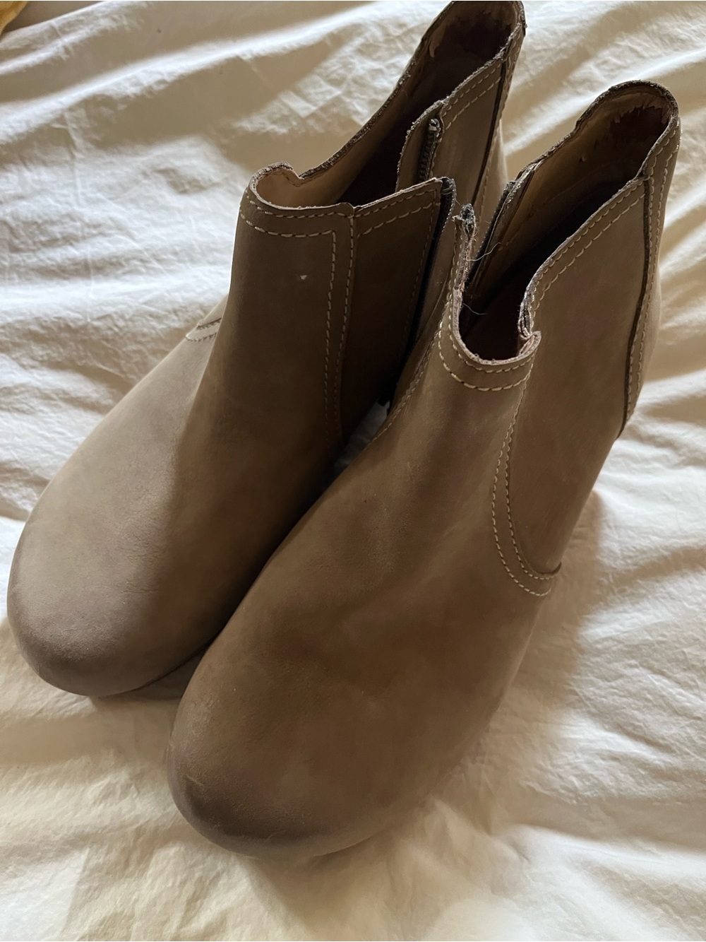 Dansko Taupe Chelsea Ankle Booties